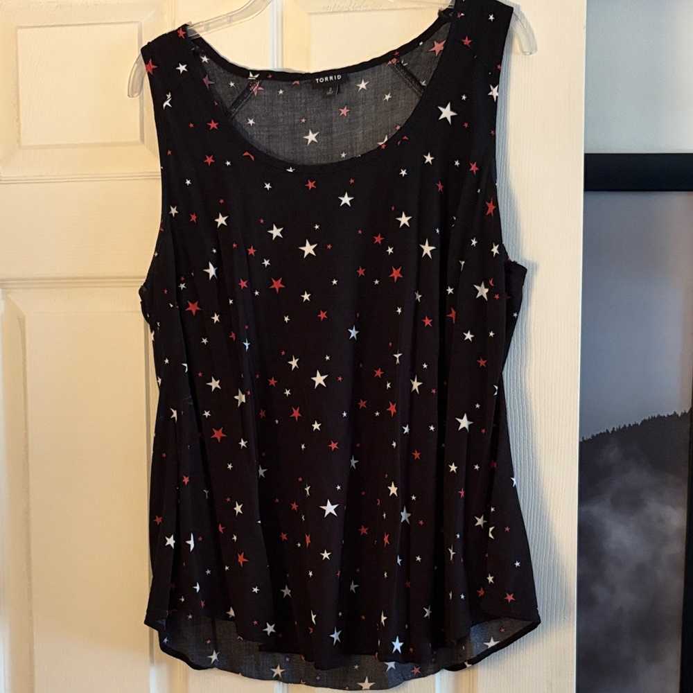 Torrid Black Starry Tank Top